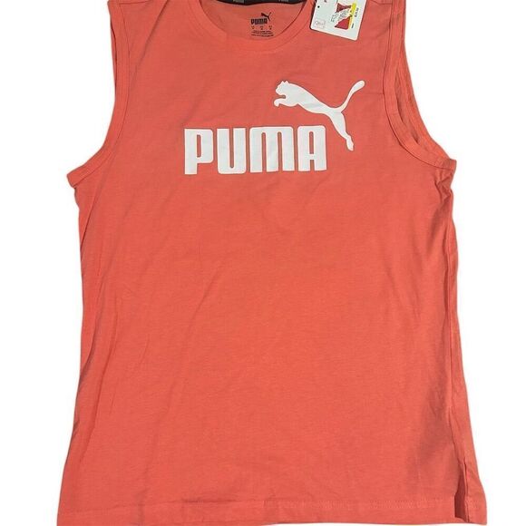 Puma Tops - PUMA Women's Orange Graphic Tank Top Size M Sleeveless Activewear